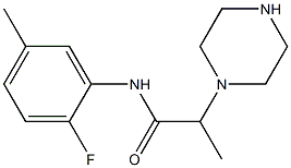 N-(2-fluoro-5-methylphenyl)-2-(piperazin-1-yl)propanamide 구조식 이미지