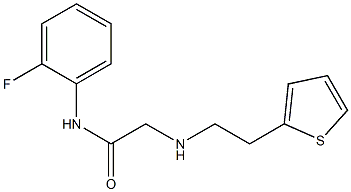 N-(2-fluorophenyl)-2-{[2-(thiophen-2-yl)ethyl]amino}acetamide 구조식 이미지
