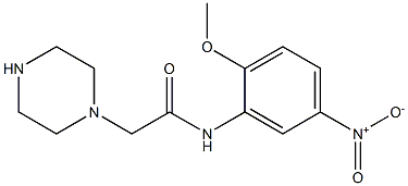 N-(2-methoxy-5-nitrophenyl)-2-(piperazin-1-yl)acetamide Structure