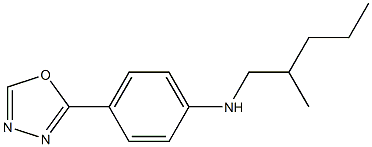 N-(2-methylpentyl)-4-(1,3,4-oxadiazol-2-yl)aniline 구조식 이미지