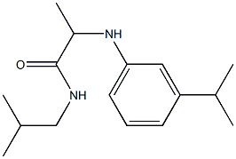 N-(2-methylpropyl)-2-{[3-(propan-2-yl)phenyl]amino}propanamide Structure