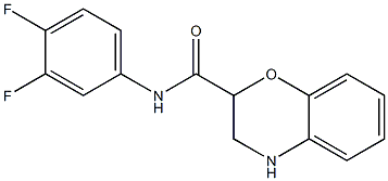 N-(3,4-difluorophenyl)-3,4-dihydro-2H-1,4-benzoxazine-2-carboxamide 구조식 이미지