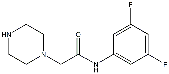 N-(3,5-difluorophenyl)-2-(piperazin-1-yl)acetamide 구조식 이미지