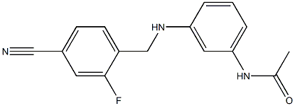 N-(3-{[(4-cyano-2-fluorophenyl)methyl]amino}phenyl)acetamide 구조식 이미지