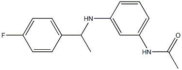 N-(3-{[1-(4-fluorophenyl)ethyl]amino}phenyl)acetamide 구조식 이미지