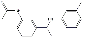 N-(3-{1-[(3,4-dimethylphenyl)amino]ethyl}phenyl)acetamide 구조식 이미지