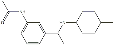 N-(3-{1-[(4-methylcyclohexyl)amino]ethyl}phenyl)acetamide 구조식 이미지