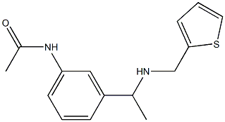 N-(3-{1-[(thiophen-2-ylmethyl)amino]ethyl}phenyl)acetamide Structure