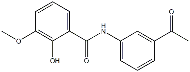 N-(3-acetylphenyl)-2-hydroxy-3-methoxybenzamide 구조식 이미지