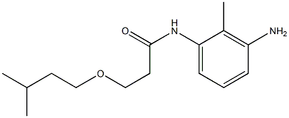 N-(3-amino-2-methylphenyl)-3-(3-methylbutoxy)propanamide Structure