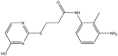N-(3-amino-2-methylphenyl)-3-[(4-hydroxypyrimidin-2-yl)sulfanyl]propanamide Structure
