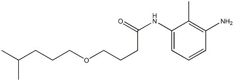 N-(3-amino-2-methylphenyl)-4-[(4-methylpentyl)oxy]butanamide 구조식 이미지