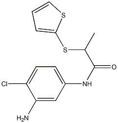 N-(3-amino-4-chlorophenyl)-2-(thiophen-2-ylsulfanyl)propanamide 구조식 이미지