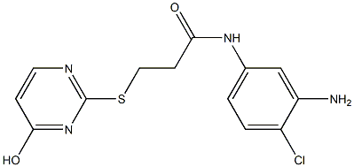 N-(3-amino-4-chlorophenyl)-3-[(4-hydroxypyrimidin-2-yl)sulfanyl]propanamide 구조식 이미지