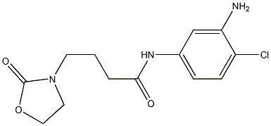 N-(3-amino-4-chlorophenyl)-4-(2-oxo-1,3-oxazolidin-3-yl)butanamide 구조식 이미지