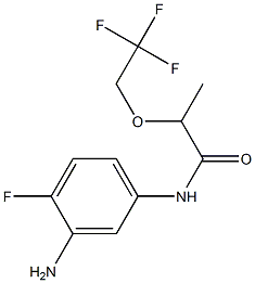 N-(3-amino-4-fluorophenyl)-2-(2,2,2-trifluoroethoxy)propanamide 구조식 이미지