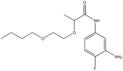 N-(3-amino-4-fluorophenyl)-2-(2-butoxyethoxy)propanamide 구조식 이미지