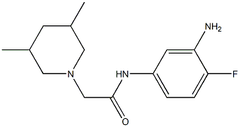 N-(3-amino-4-fluorophenyl)-2-(3,5-dimethylpiperidin-1-yl)acetamide 구조식 이미지