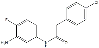 N-(3-amino-4-fluorophenyl)-2-(4-chlorophenyl)acetamide 구조식 이미지