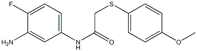 N-(3-amino-4-fluorophenyl)-2-[(4-methoxyphenyl)sulfanyl]acetamide 구조식 이미지