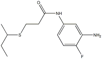 N-(3-amino-4-fluorophenyl)-3-(butan-2-ylsulfanyl)propanamide 구조식 이미지
