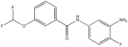 N-(3-amino-4-fluorophenyl)-3-(difluoromethoxy)benzamide 구조식 이미지