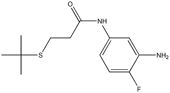 N-(3-amino-4-fluorophenyl)-3-(tert-butylsulfanyl)propanamide 구조식 이미지