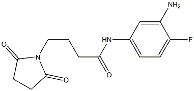 N-(3-amino-4-fluorophenyl)-4-(2,5-dioxopyrrolidin-1-yl)butanamide 구조식 이미지