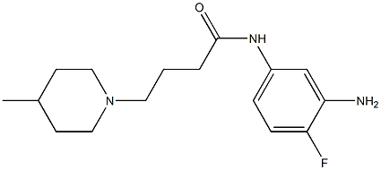 N-(3-amino-4-fluorophenyl)-4-(4-methylpiperidin-1-yl)butanamide Structure