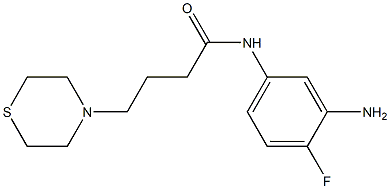 N-(3-amino-4-fluorophenyl)-4-(thiomorpholin-4-yl)butanamide 구조식 이미지