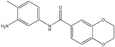 N-(3-amino-4-methylphenyl)-2,3-dihydro-1,4-benzodioxine-6-carboxamide 구조식 이미지