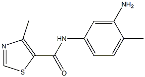 N-(3-amino-4-methylphenyl)-4-methyl-1,3-thiazole-5-carboxamide 구조식 이미지