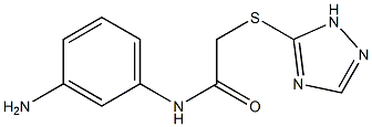 N-(3-aminophenyl)-2-(1H-1,2,4-triazol-5-ylsulfanyl)acetamide 구조식 이미지