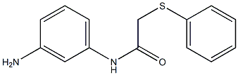 N-(3-aminophenyl)-2-(phenylsulfanyl)acetamide 구조식 이미지