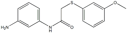 N-(3-aminophenyl)-2-[(3-methoxyphenyl)sulfanyl]acetamide 구조식 이미지