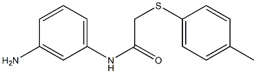 N-(3-aminophenyl)-2-[(4-methylphenyl)sulfanyl]acetamide Structure