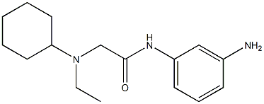 N-(3-aminophenyl)-2-[cyclohexyl(ethyl)amino]acetamide 구조식 이미지