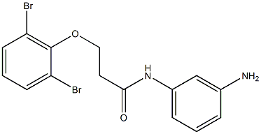 N-(3-aminophenyl)-3-(2,6-dibromophenoxy)propanamide 구조식 이미지