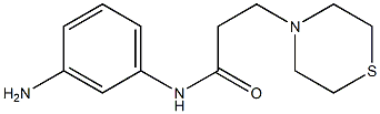 N-(3-aminophenyl)-3-(thiomorpholin-4-yl)propanamide 구조식 이미지