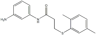 N-(3-aminophenyl)-3-[(2,5-dimethylphenyl)sulfanyl]propanamide Structure