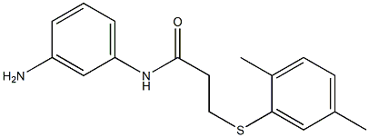 N-(3-aminophenyl)-3-[(2,5-dimethylphenyl)sulfanyl]propanamide 구조식 이미지