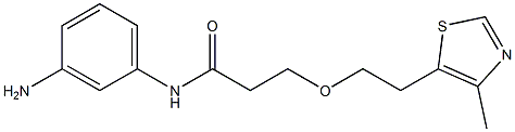 N-(3-aminophenyl)-3-[2-(4-methyl-1,3-thiazol-5-yl)ethoxy]propanamide 구조식 이미지