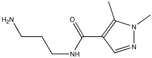 N-(3-aminopropyl)-1,5-dimethyl-1H-pyrazole-4-carboxamide 구조식 이미지