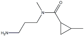 N-(3-aminopropyl)-N,2-dimethylcyclopropane-1-carboxamide 구조식 이미지