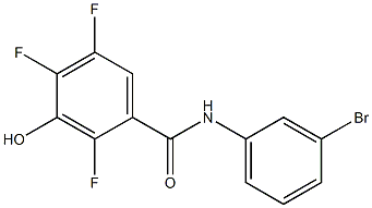 N-(3-bromophenyl)-2,4,5-trifluoro-3-hydroxybenzamide 구조식 이미지