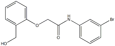 N-(3-bromophenyl)-2-[2-(hydroxymethyl)phenoxy]acetamide Structure