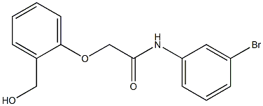 N-(3-bromophenyl)-2-[2-(hydroxymethyl)phenoxy]acetamide 구조식 이미지