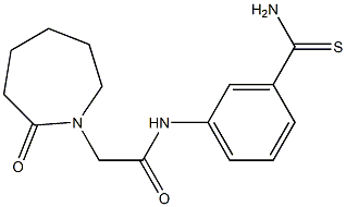 N-(3-carbamothioylphenyl)-2-(2-oxoazepan-1-yl)acetamide 구조식 이미지