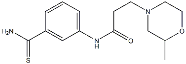 N-(3-carbamothioylphenyl)-3-(2-methylmorpholin-4-yl)propanamide 구조식 이미지