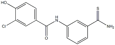 N-(3-carbamothioylphenyl)-3-chloro-4-hydroxybenzamide 구조식 이미지